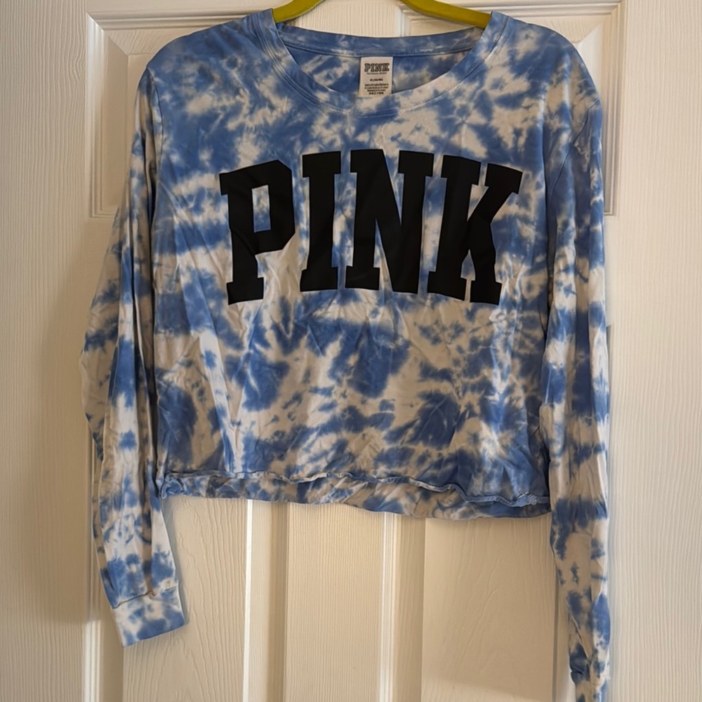 Blue Tie-Dye Long Sleeve Shirt
